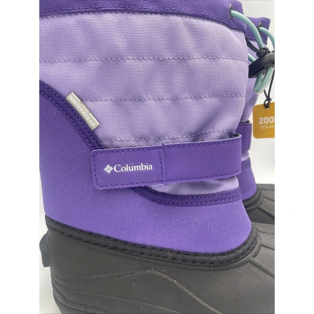 Girls Size 1 Purple Columbia Winter Boots Snow Boots Waterproof